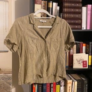 Madewell Linen-Blend Raglan Camp Shirt